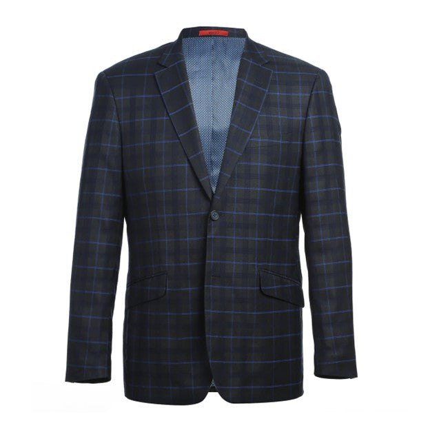 Renior- 2 Piece Suit- Navy Check- 293-27