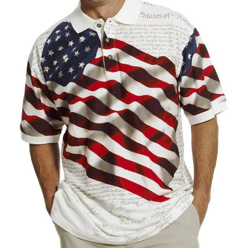 Cotton Traders- American Flag- Benji Polo