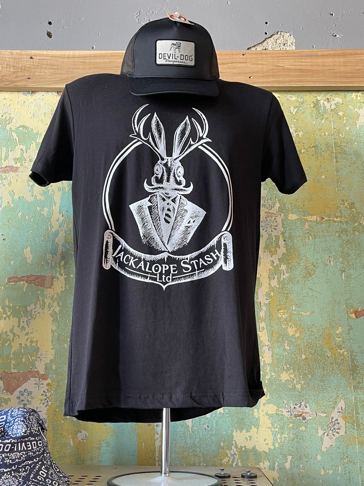 Jackalope Stash- Tee Shirt- Black