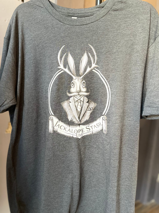 Jackalope Stash- Tee Shirt- Gray