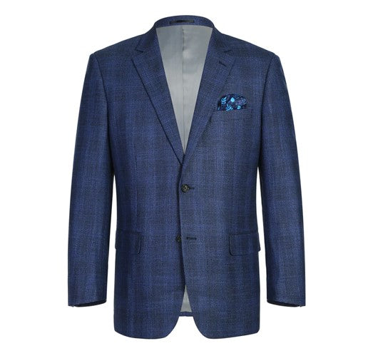 Renior- Sport Coat- Navy Plaid- 294-5