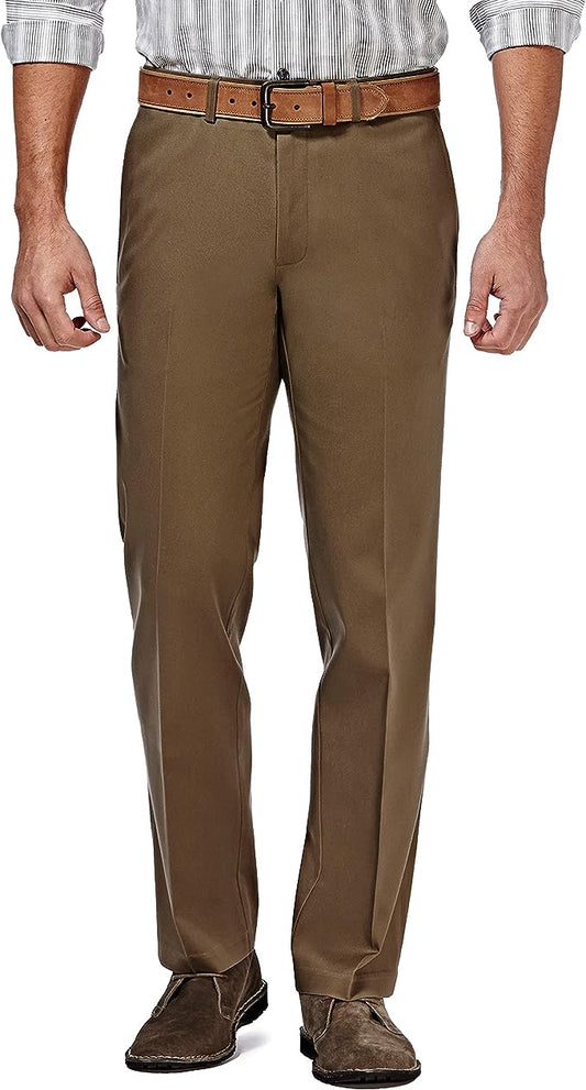 Haggar- Dress Pants- Straight Fit- Toast