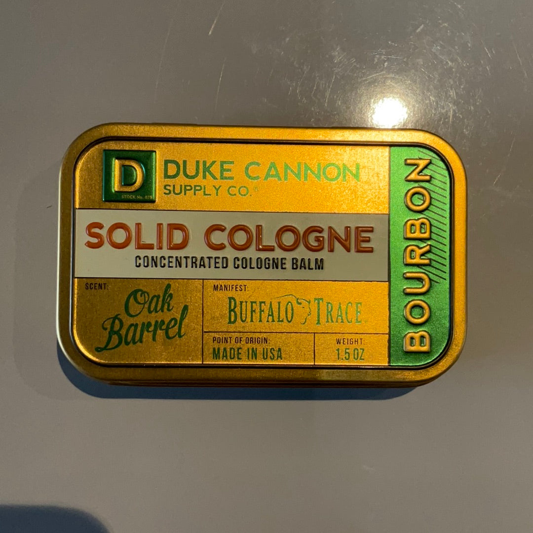 Duke Cannon- Solid Cologne-Bourbon Oak Barrel